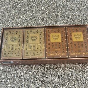 MCM Eau de Parfum Gift Set of 4 Gold and Brown ultra